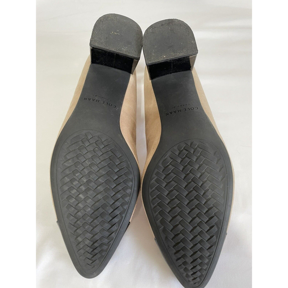 Cole Haan Women's Sz 9B Cap Toe Tan Suede Pumps Mid 2 Inch Heels Grand Shoes - Picture 6 of 11